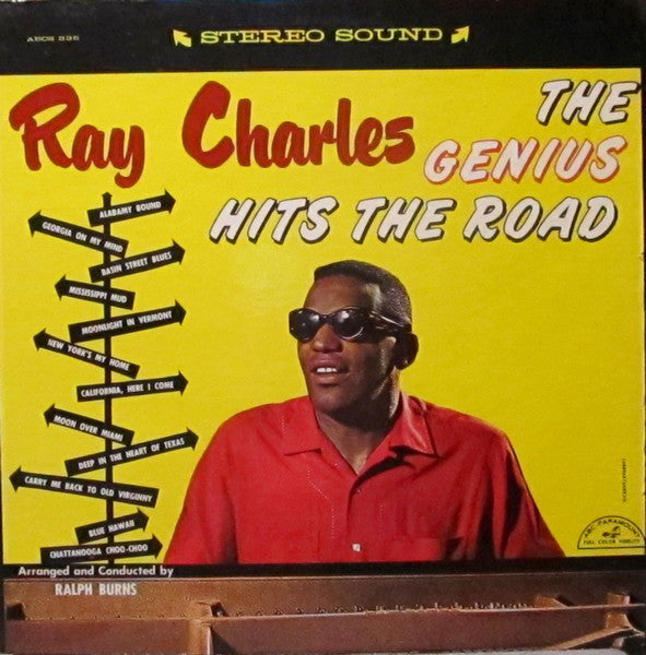 Ray Charles : The Genius Hits The Road (LP, Album, RP)