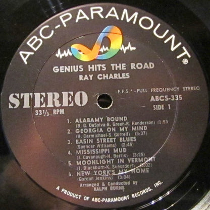 Ray Charles : The Genius Hits The Road (LP, Album, RP)