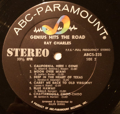 Ray Charles : The Genius Hits The Road (LP, Album, RP)