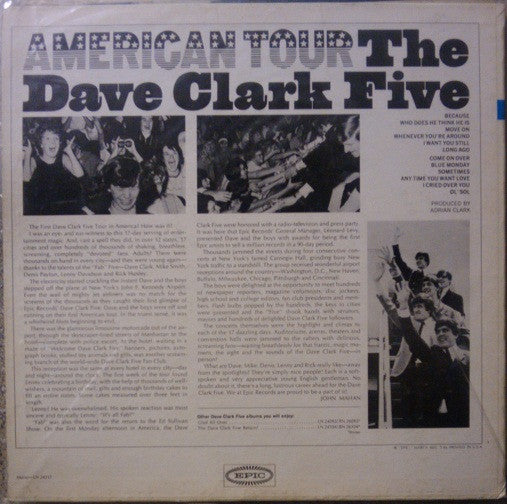 The Dave Clark Five : American Tour (LP, Album, Mono)