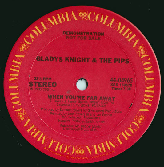 Gladys Knight And The Pips : When You're Far Away (12", Promo)