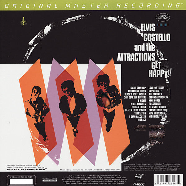 Elvis Costello & The Attractions : Get Happy!! (2xLP, Album, Ltd, Num, RE, RM)