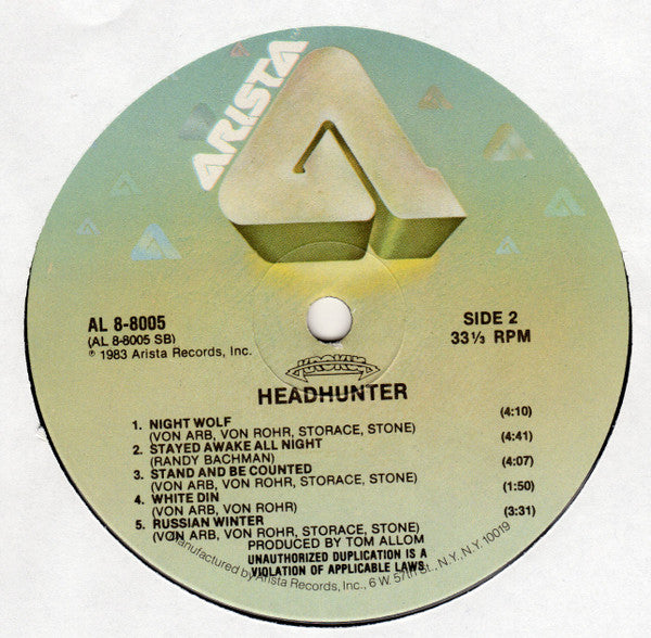 Krokus : Headhunter (LP, Album, Ind)