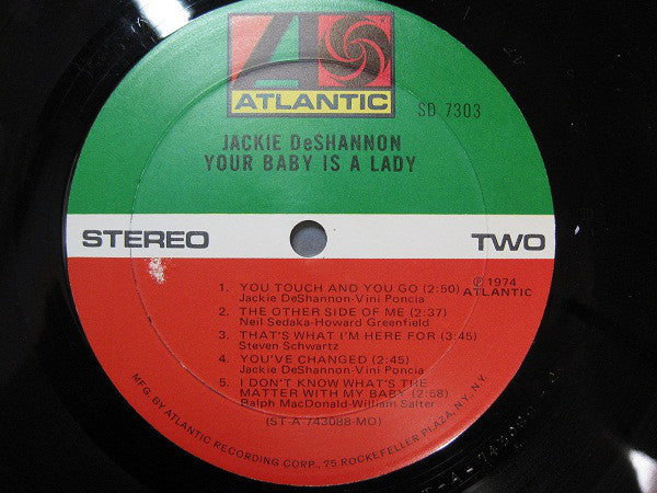 Jackie DeShannon : Your Baby Is A Lady (LP, Album, MO )