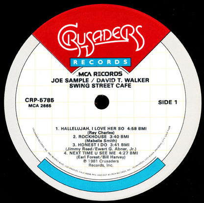 Joe Sample - David T. Walker : Swing Street Café (LP, Album)