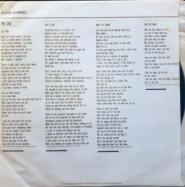 Operator (14) : Disembodied (LP, Album)