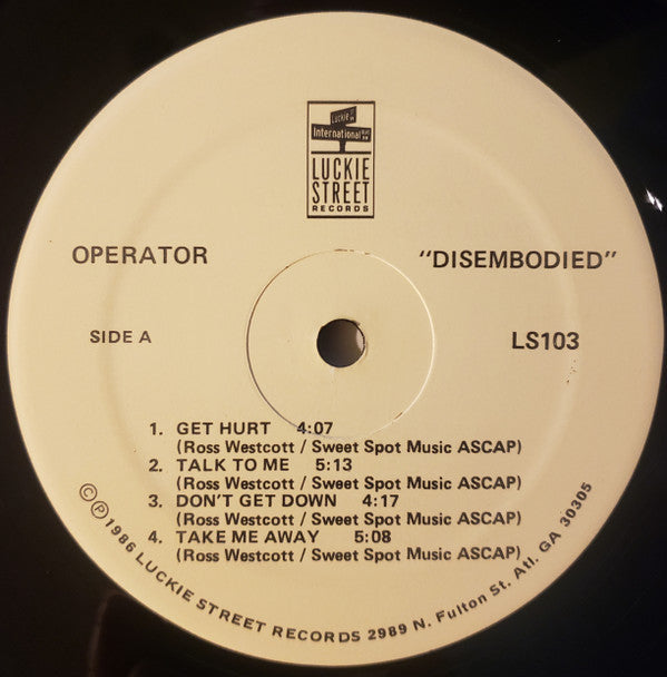Operator (14) : Disembodied (LP, Album)