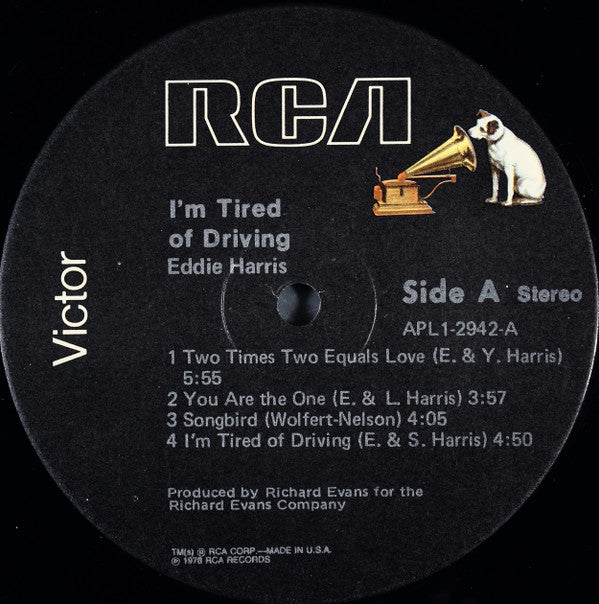 Eddie Harris : I'm Tired Of Driving (LP, Album, Ind)