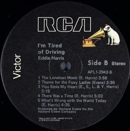 Eddie Harris : I'm Tired Of Driving (LP, Album, Ind)