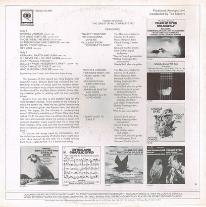 Charlie Byrd : The Great Byrd (LP, Album, RE)