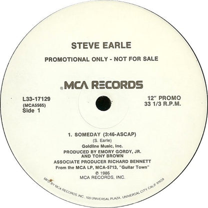 Steve Earle : AOR Sampler (12", Promo, Smplr)