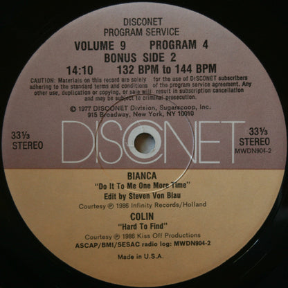 Various : Volume 9 Program 4 (2x12", P/Mixed)
