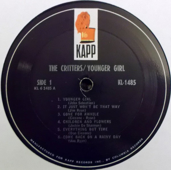 The Critters : Younger Girl (LP, Album, Mono, Pit)