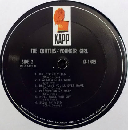 The Critters : Younger Girl (LP, Album, Mono, Pit)