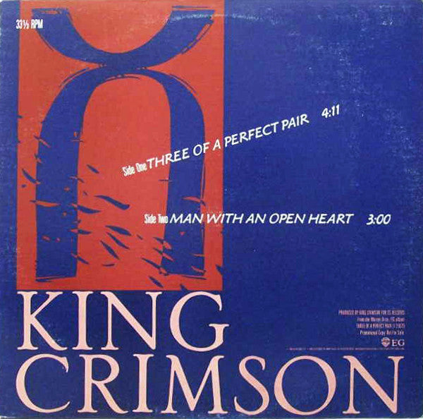King Crimson : Three Of A Perfect Pair (12", Single, Promo)