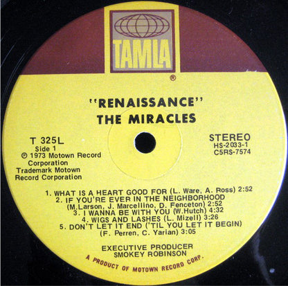 The Miracles : Renaissance (LP, Album, Gat)