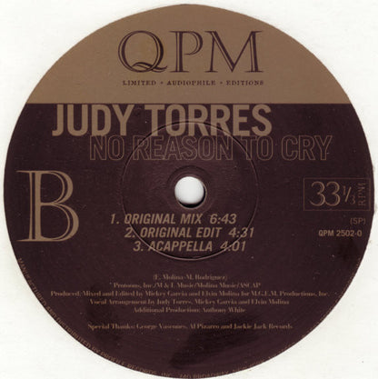 Judy Torres : No Reason To Cry (Remix) (12", Ltd)