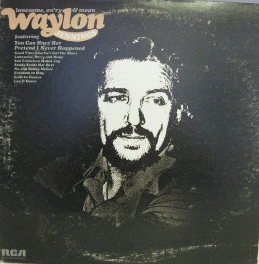 Waylon Jennings : Lonesome, On'ry & Mean (LP, Album, RE)