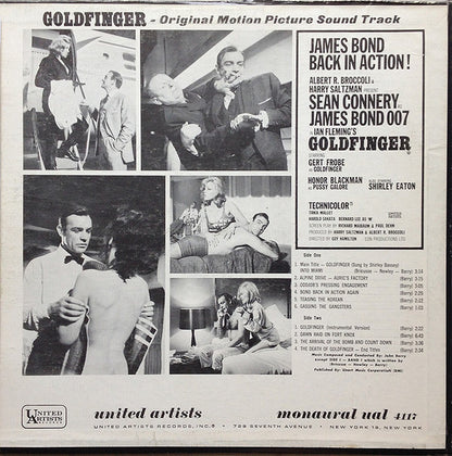 John Barry : Goldfinger (Original Motion Picture Soundtrack) (LP, Album, Mono, Pit)