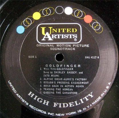 John Barry : Goldfinger (Original Motion Picture Soundtrack) (LP, Album, Mono, Pit)