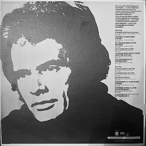 Merle Haggard And The Strangers (5) : It's Not Love (But It's Not Bad) (LP, Album)