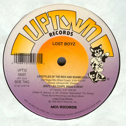 Lost Boyz : Lifestyles Of The Rich And Shameless (Remixes) (12", Single)