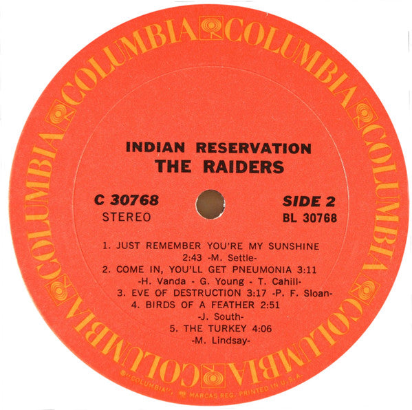 Raiders (2) : Indian Reservation (LP, Album, Pit)