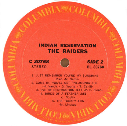 Raiders (2) : Indian Reservation (LP, Album, Pit)