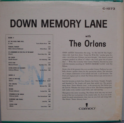 The Orlons : Down Memory Lane (LP, Mono)
