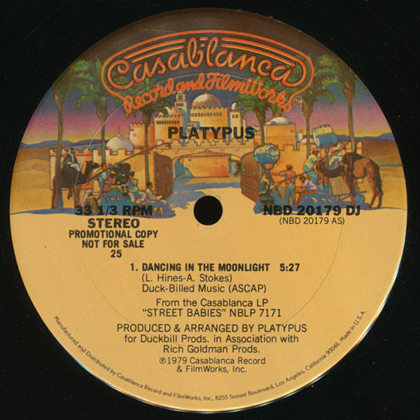 Platypus (2) : Dancing In The Moonlight (12", Promo)