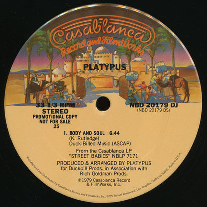 Platypus (2) : Dancing In The Moonlight (12", Promo)