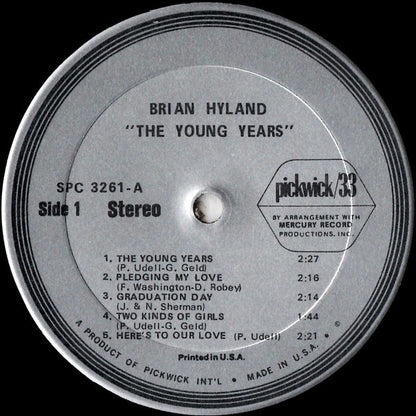 Brian Hyland : Young Years (LP, Album, RE)