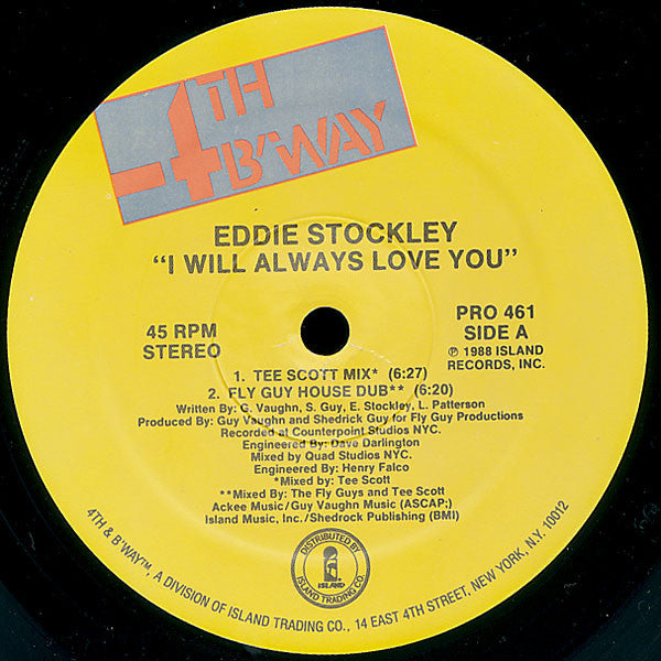 Eddie Stockley : I Will Always Love You (12", Promo)