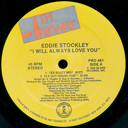 Eddie Stockley : I Will Always Love You (12", Promo)