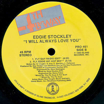Eddie Stockley : I Will Always Love You (12", Promo)