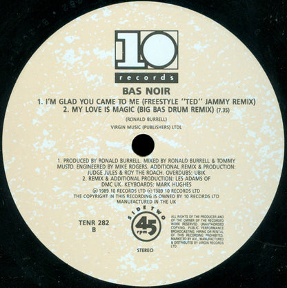 Bas Noir : I'm Glad You Came To Me (Steve Anderson Remix) (12")
