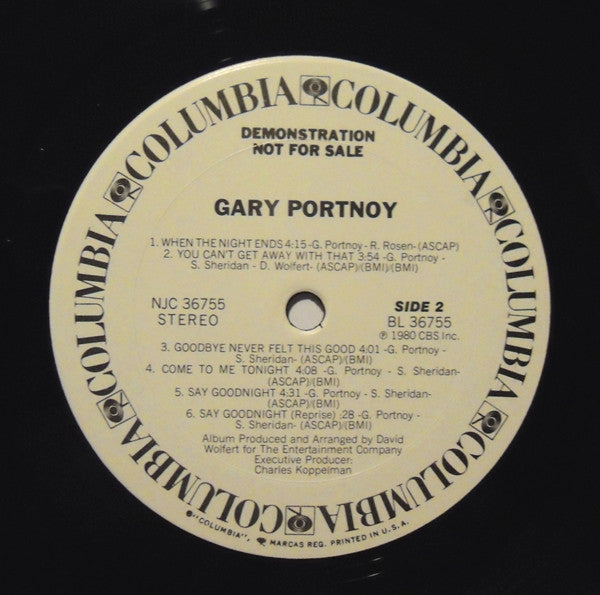 Gary Portnoy : Gary Portnoy (LP, Album, Promo)