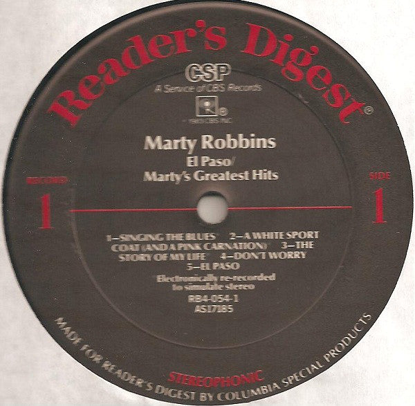 Marty Robbins : His Greatest Hits And Finest Performances (5xLP, Comp + Box)