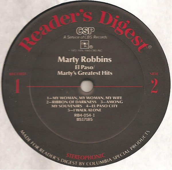 Marty Robbins : His Greatest Hits And Finest Performances (5xLP, Comp + Box)
