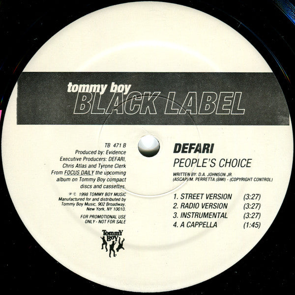 Defari : Never Lose Touch / People's Choice (12")