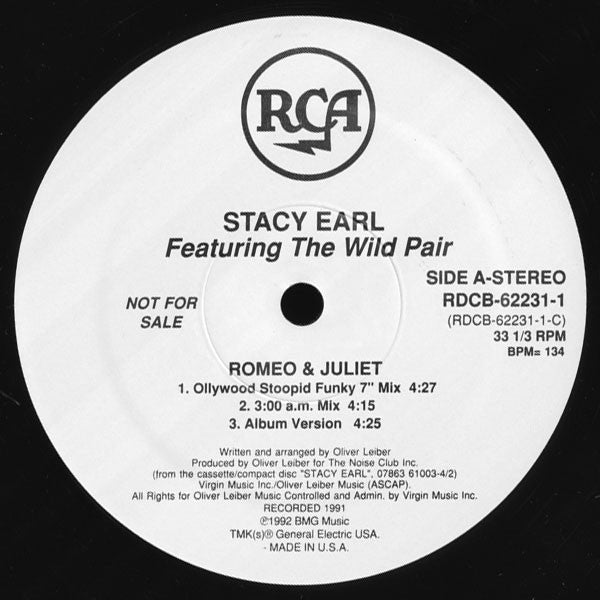 Stacy Earl Featuring The Wild Pair : Romeo & Juliet (12", Promo)