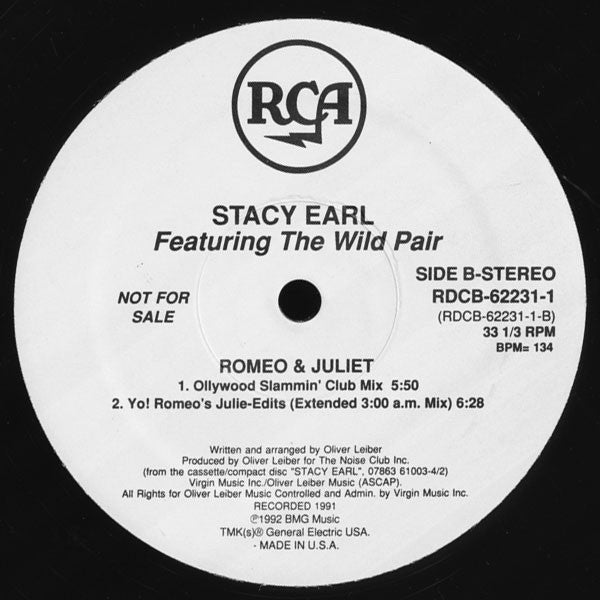 Stacy Earl Featuring The Wild Pair : Romeo & Juliet (12", Promo)