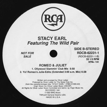 Stacy Earl Featuring The Wild Pair : Romeo & Juliet (12", Promo)