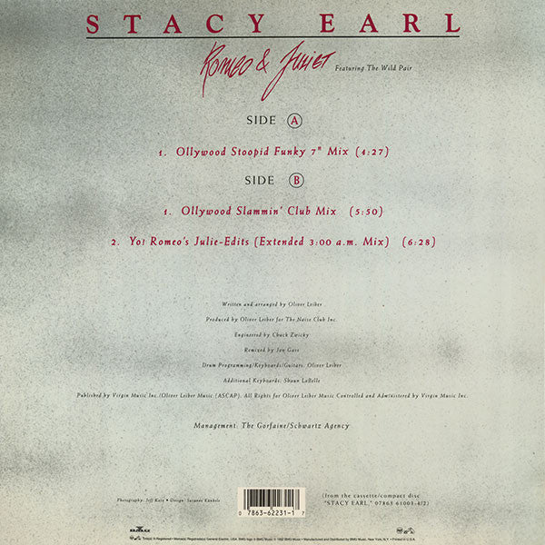 Stacy Earl Featuring The Wild Pair : Romeo & Juliet (12", Promo)