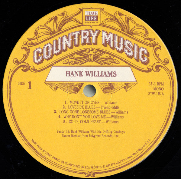 Hank Williams : Country Music (LP, Comp)