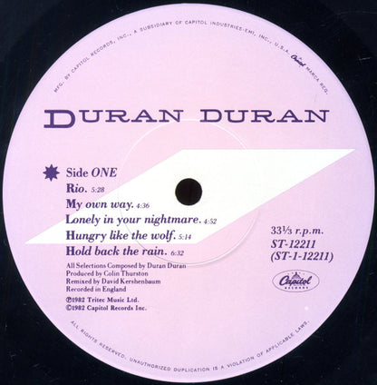 Duran Duran : Rio (LP, Album, RE, RM, 3rd)