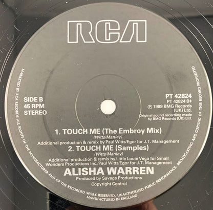 Alisha Warren : Touch Me (12", Single)