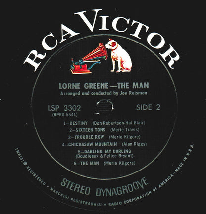 Lorne Greene : The Man (LP, Album, Roc)