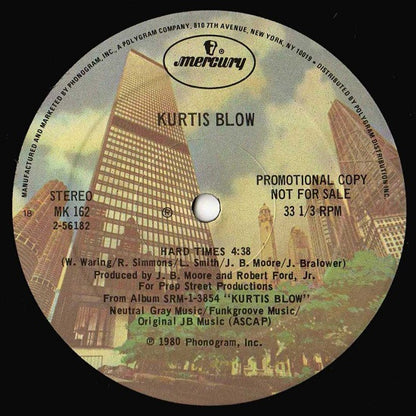 Kurtis Blow : Hard Times (12", Promo)