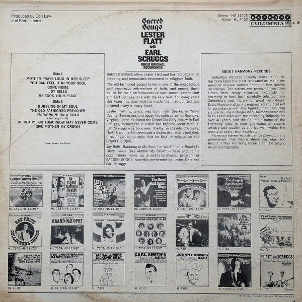 Flatt & Scruggs : Sacred Songs (LP, Album)